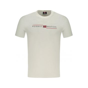 Tricou barbati - cu logo din bumbac - Alb -