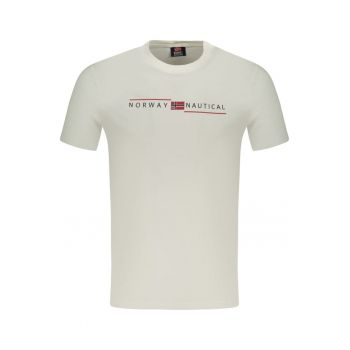 Tricou barbati - cu logo din bumbac - Alb -