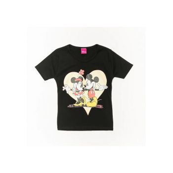 Tricou negru fete - 2075N - 110 cm - Negru