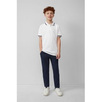 Tricou polo cu maneci contrastante