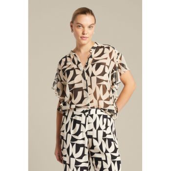 Bluza semi-transparenta cu model