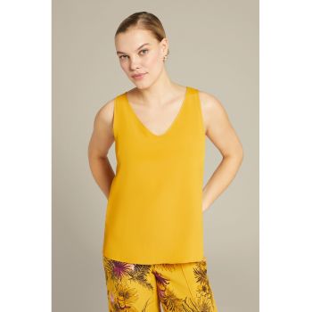 Bluza uni cu decolteu in V