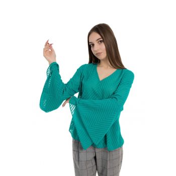 Bluza vaporoasa cu maneci tip clopot Georgia