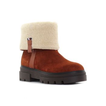 Cizme de damă maro  Faux Fur Suede Mărime: