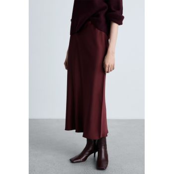 Fusta midi din satin