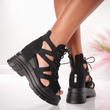 Ghete Dama cu Platforma - 3AL105 Black