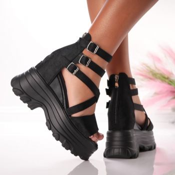 Ghete Dama cu Platforma - 3AL108 Black