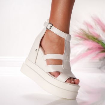 Ghete Dama cu Platforma - 5WL13 White