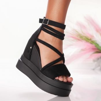 Ghete Dama cu Platforma - 5WL15 Black