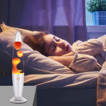 Lampa decorativa lava orange, 30w, inaltime 41 cm, alimentare priza