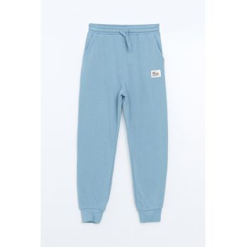 Pantaloni de trening din amestec de bumbac cu snururi de ajustare