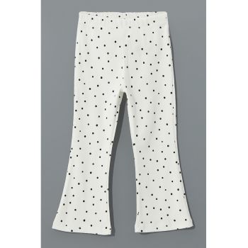 Pantaloni din amestec de bumbac cu imprimeu
