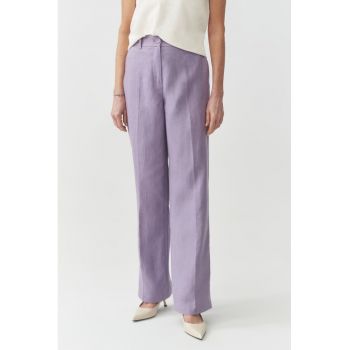 Pantaloni drepti din in Lanto