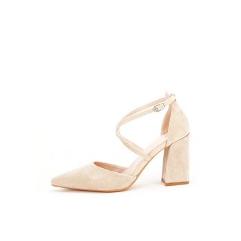 Pantofi bej eleganti 8709 04 12518