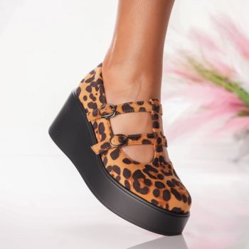 Pantofi Casual Andia - 1068 Leopard ieftina la reducere
