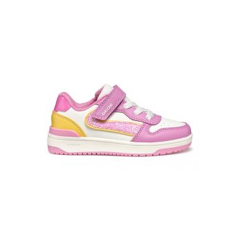 Pantofi sport de piele ecologica cu velcro si detalii stralucitoare