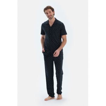 Pijama din amestec de modal cu model