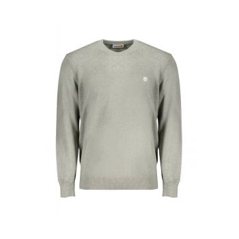 Pulover barbati - cu mini logo brodat - Regular fit -  Gri deschis