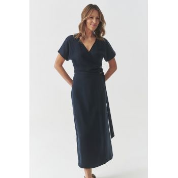 Rochie din lyocell cu maneci scurte