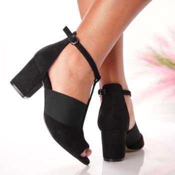 Sandale cu Toc - C172 Black ieftine