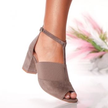 Sandale cu Toc - C172 Khaki ieftine