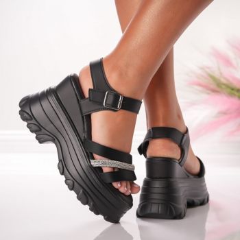 Sandale Dama cu Platforma - 1055 Black