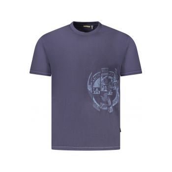 Tricou barbati - cu imprimeu grafic - Regular Fit -  Bleumarin -