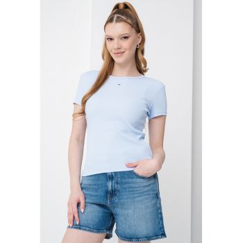 Tricou slim fit striat