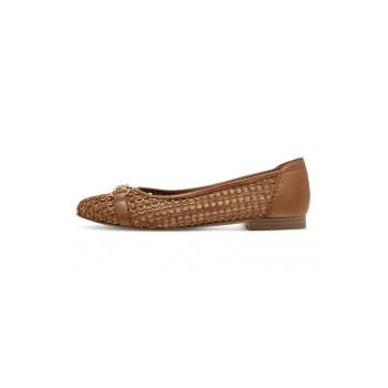 Balerini de piele si material textil