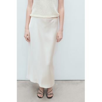 Fusta midi din satin
