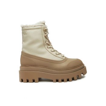 Ghete  pentru Femei - flatform lace up boot padded - YW0YW01557-0HG - Maro