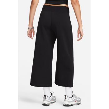 Pantaloni crop de trening cu talie inalta