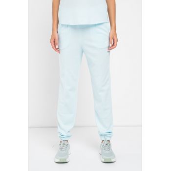 Pantaloni de trening din amestec de bumbac cu buzunzare laterale