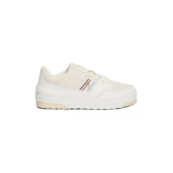 Pantofi sport  pentru Femei - suede stripes basket lo - FW0FW07811-AEF - Alb
