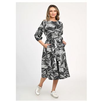 Rochie Dama -  Leafy Black V312