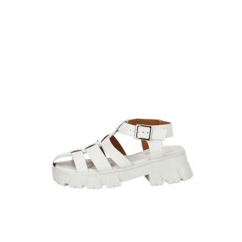 Sandale albe cu talpa groasa N75-5 130 14899