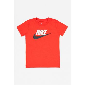 Tricou cu decolteu rotund si imprimeu logo