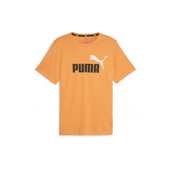 Tricou de bumbac cu imprimeu logo Essentials+2