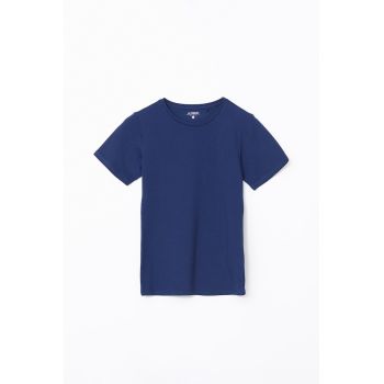 Tricou din amestec de bumbac cu decolteu rotund
