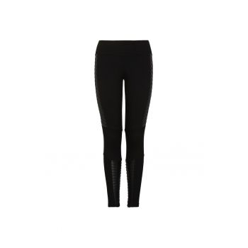 Colanti  pentru Femei - w leggings mix materials - 6RTP73-TJRLZ-1200 - Negru