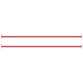 Gossi bare de rotire, 2 piese, rosu, 125 cm, otel