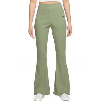 Pantaloni evazati cu aspect striat