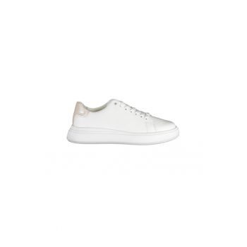 Pantofi sport dama -  50% Poliester - 50% Piele naturala - Alb - HW0HW01668F