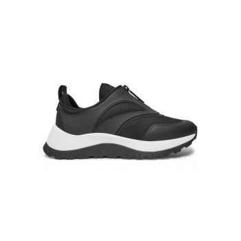 Pantofi sport  pentru Femei - runner slip on w/zip mix m - HW0HW02228-BEH - Negru