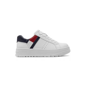 Pantofi sport  pentru Fete - flag low cut lace-up sneaker - T3X9-33356-1355100 - Alb