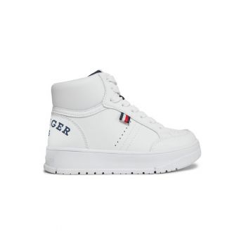 Pantofi sport  pentru Fete - logo high top lace-up sneaker - T3X9-33362-1355X336 - Alb