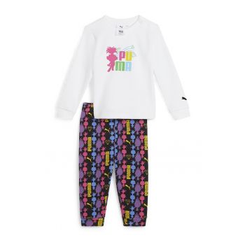 Set de bluza si pantaloni din amestec de bumbac cu logo