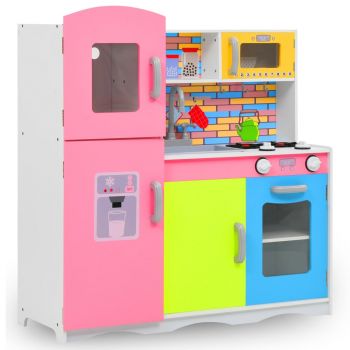 Gossi bucatarie de jucarie pentru copii, multicolor, 80x30x85 cm, mdf