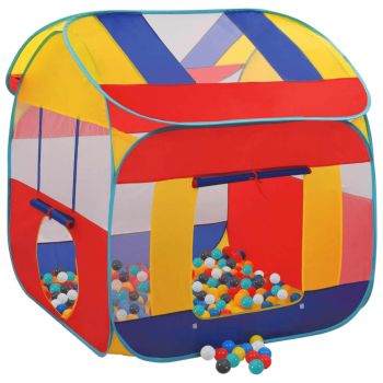 Gossi cort de joaca cu 550 de bile, 123x120x126 cm