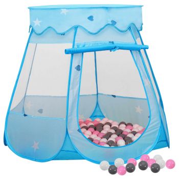 Gossi cort de joaca pentru copii cu 250 bile, albastru, 102x102x82 cm